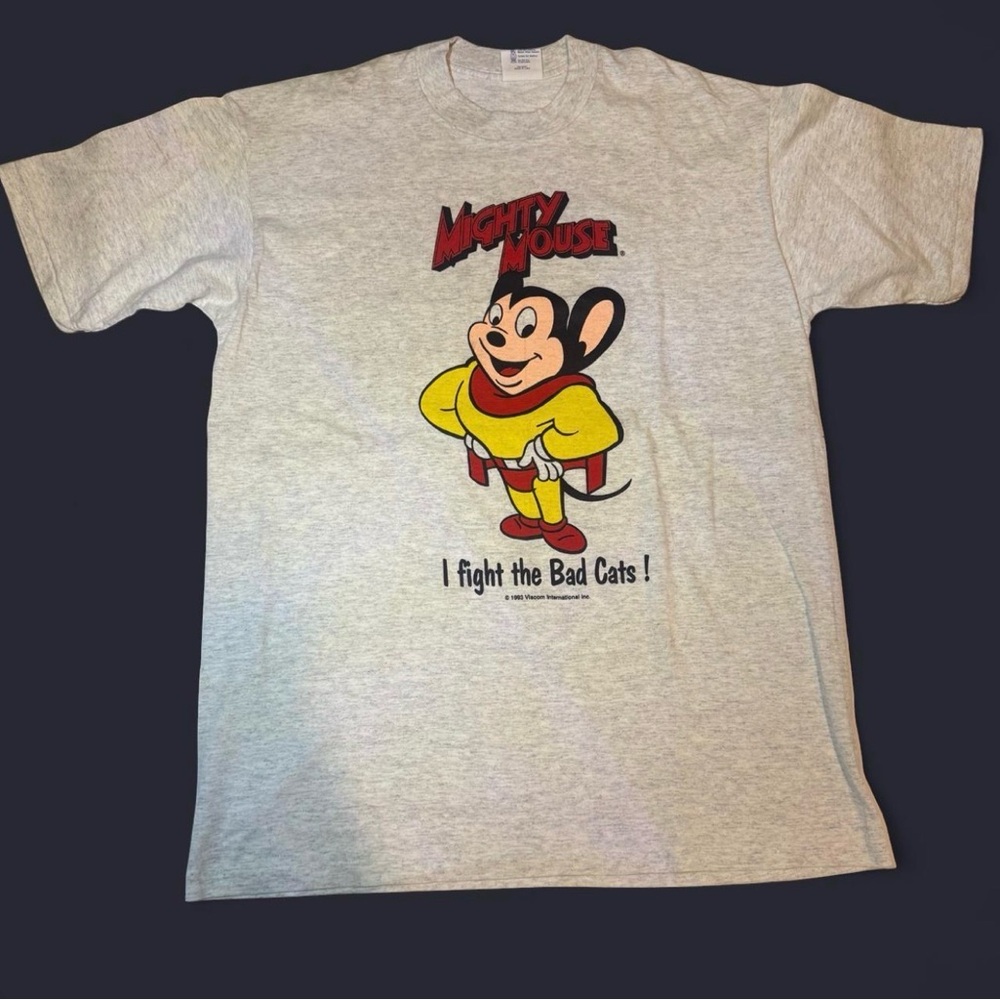 Vintage 1993 Mighty Mouse Graphic T-Shirt Brand New Condition SizeXL Made In USA